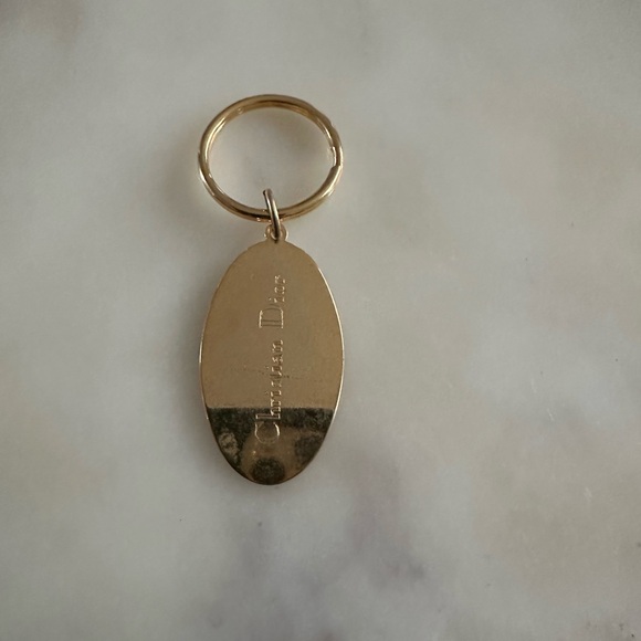 Rare Christian Dior Oval metal keychain